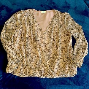Entro Faux Wrap Blouson Blouse